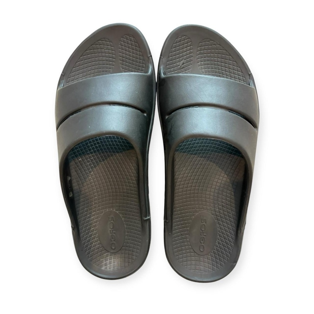 Oofies Women's Black Slide Sandals